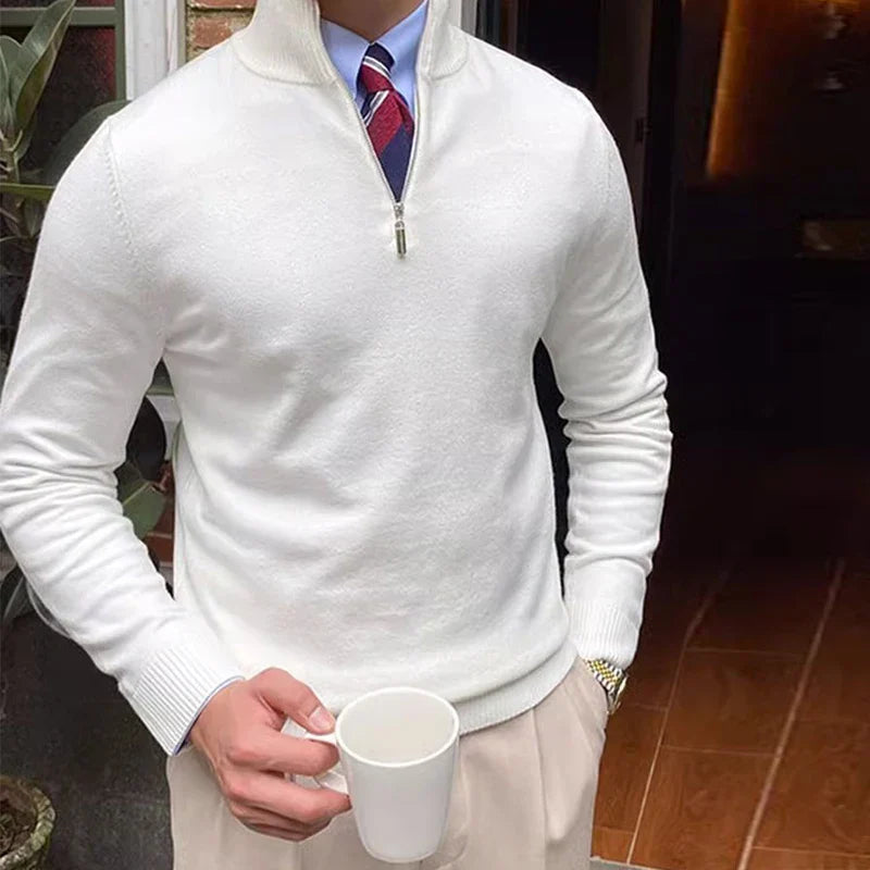 Orion - Herrenpullover mit elegantem Halbreißverschluss