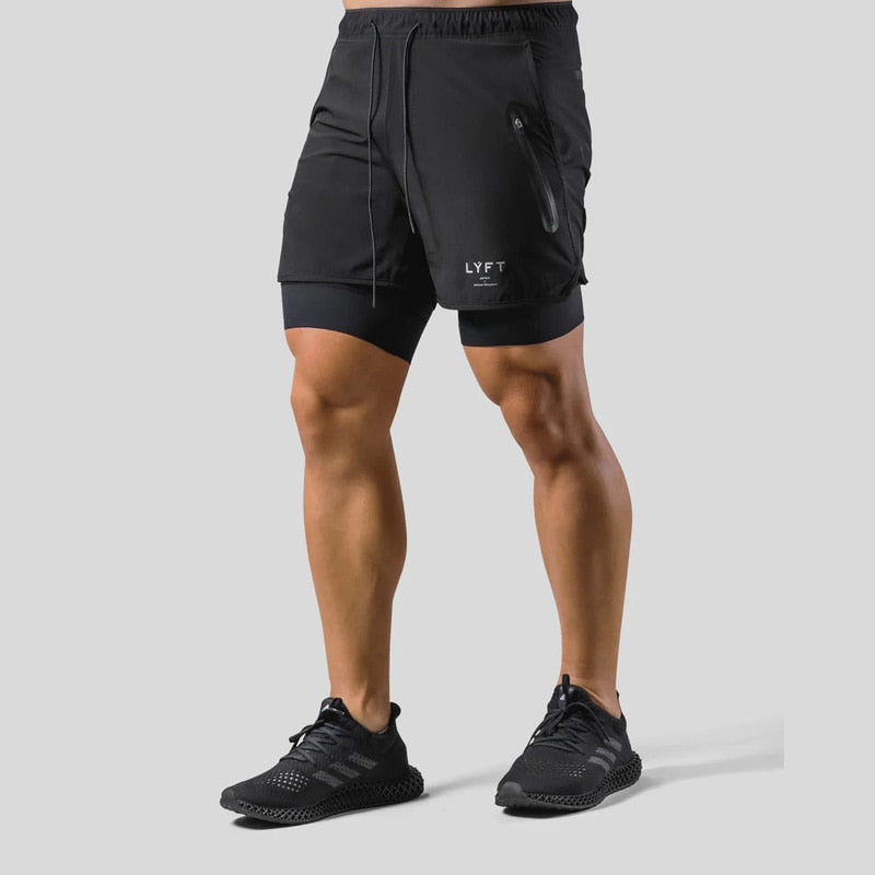 Keir - Herren-Trainingshose mit eingebauten Kompressionsshorts