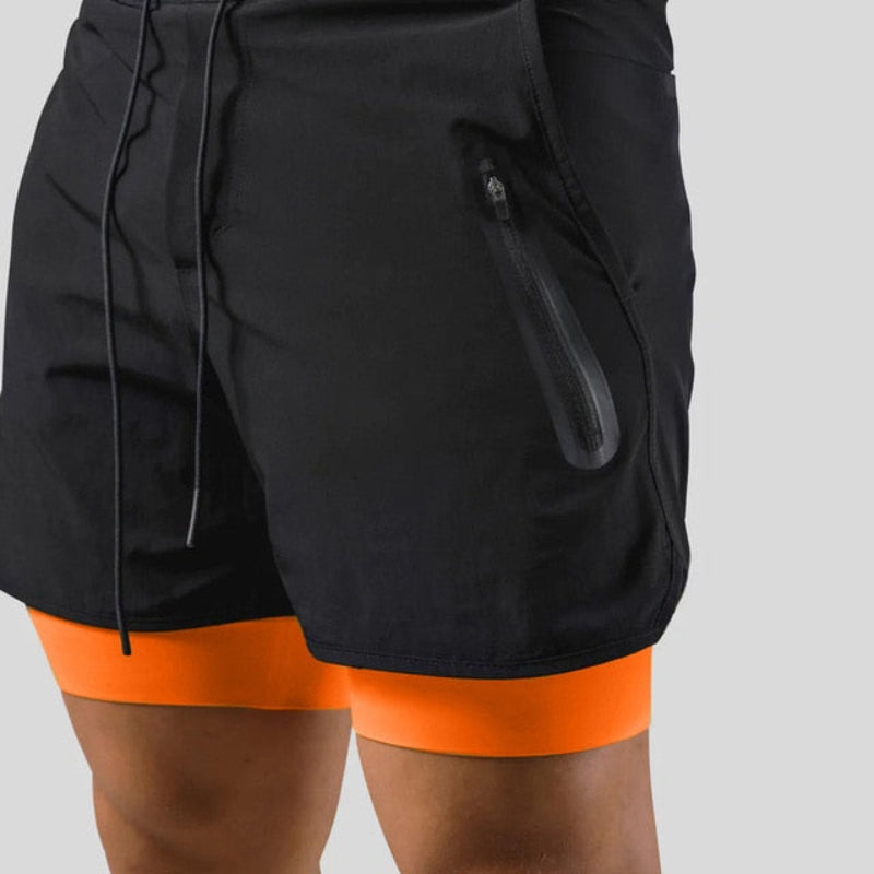 Keir - Herren-Trainingshose mit eingebauten Kompressionsshorts