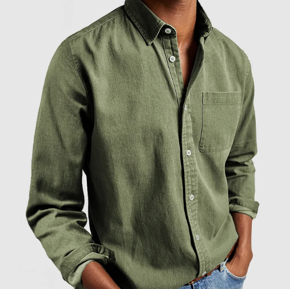 Kael - Herren Jeans-Freizeithemd Weiche Mischung