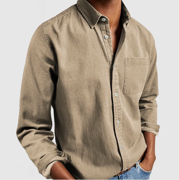 Kael - Herren Jeans-Freizeithemd Weiche Mischung