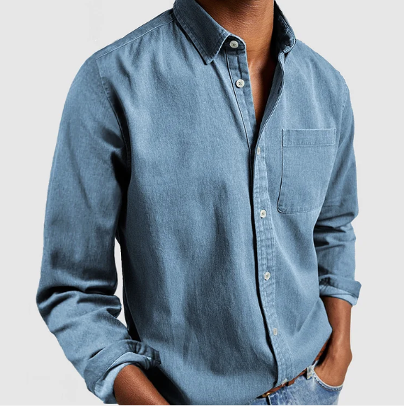 Kael - Herren Jeans-Freizeithemd Weiche Mischung
