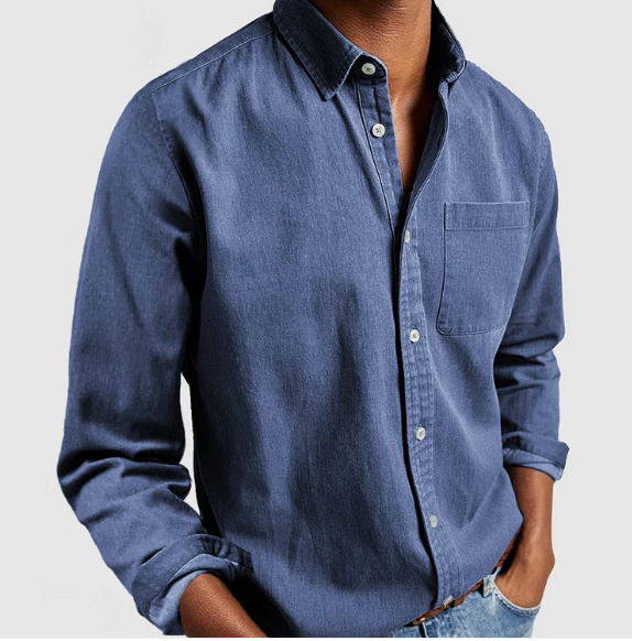 Kael - Herren Jeans-Freizeithemd Weiche Mischung