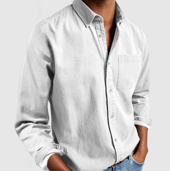 Evander - Herren Freizeit-Jeanshemd, Sanfte Baumwollmischung