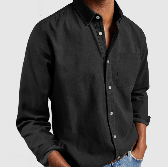 Kael - Herren Jeans-Freizeithemd Weiche Mischung
