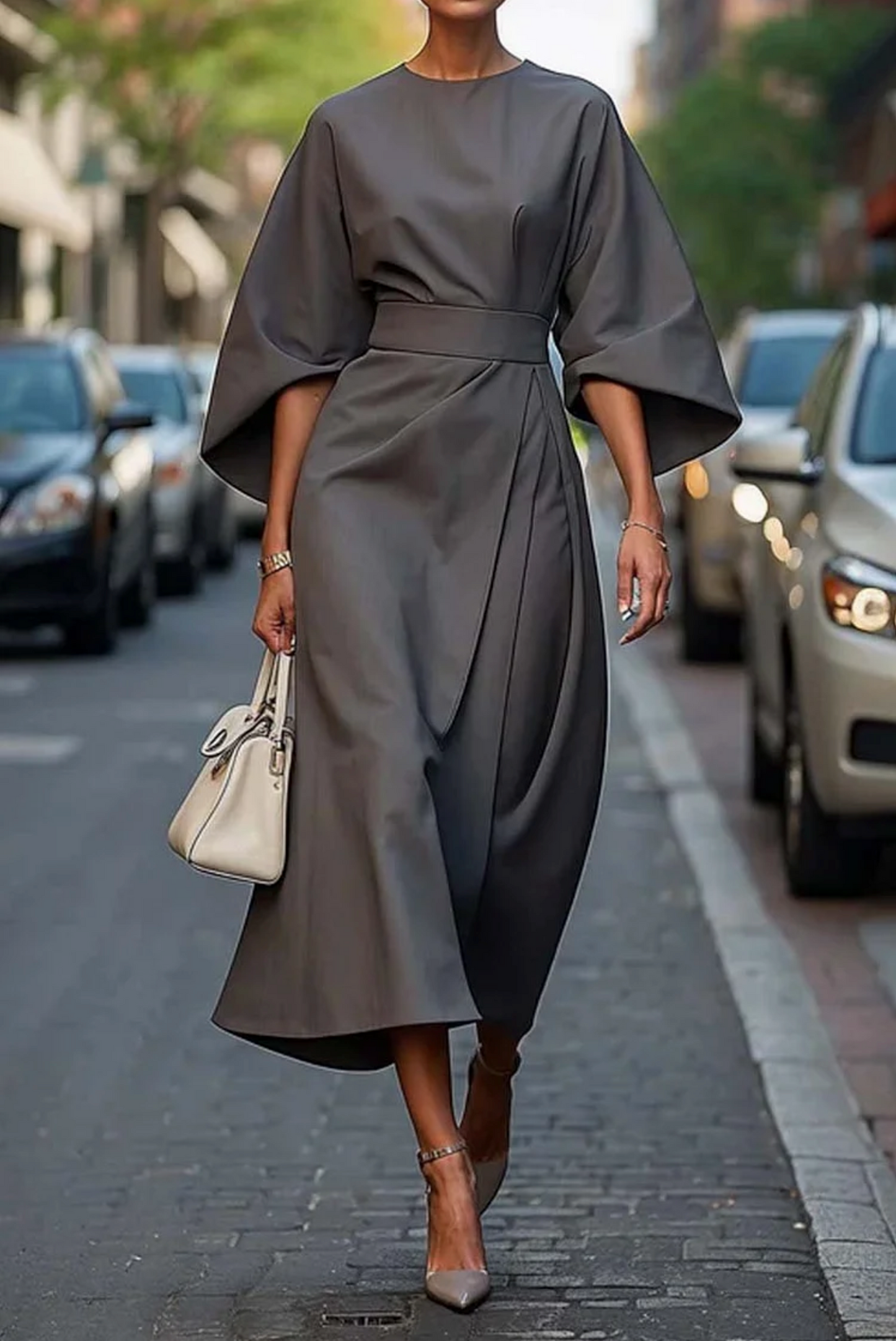 Clare - Stilvolles Maxikleid mit Gürtel