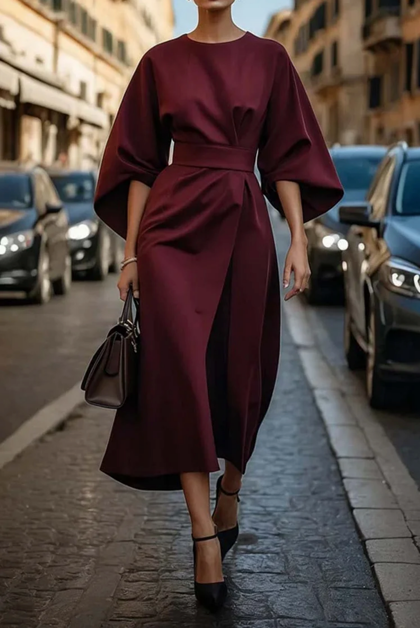 Clare - Stilvolles Maxikleid mit Gürtel