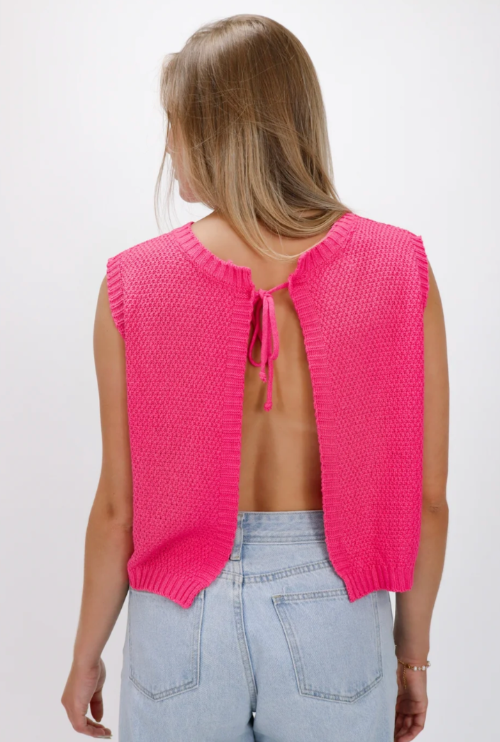 Irene – Stricktop Offener Rücken