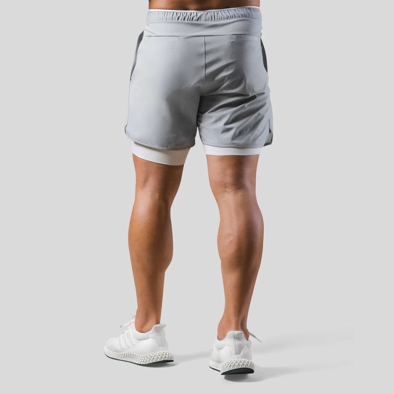 Keir - Herren-Trainingshose mit eingebauten Kompressionsshorts