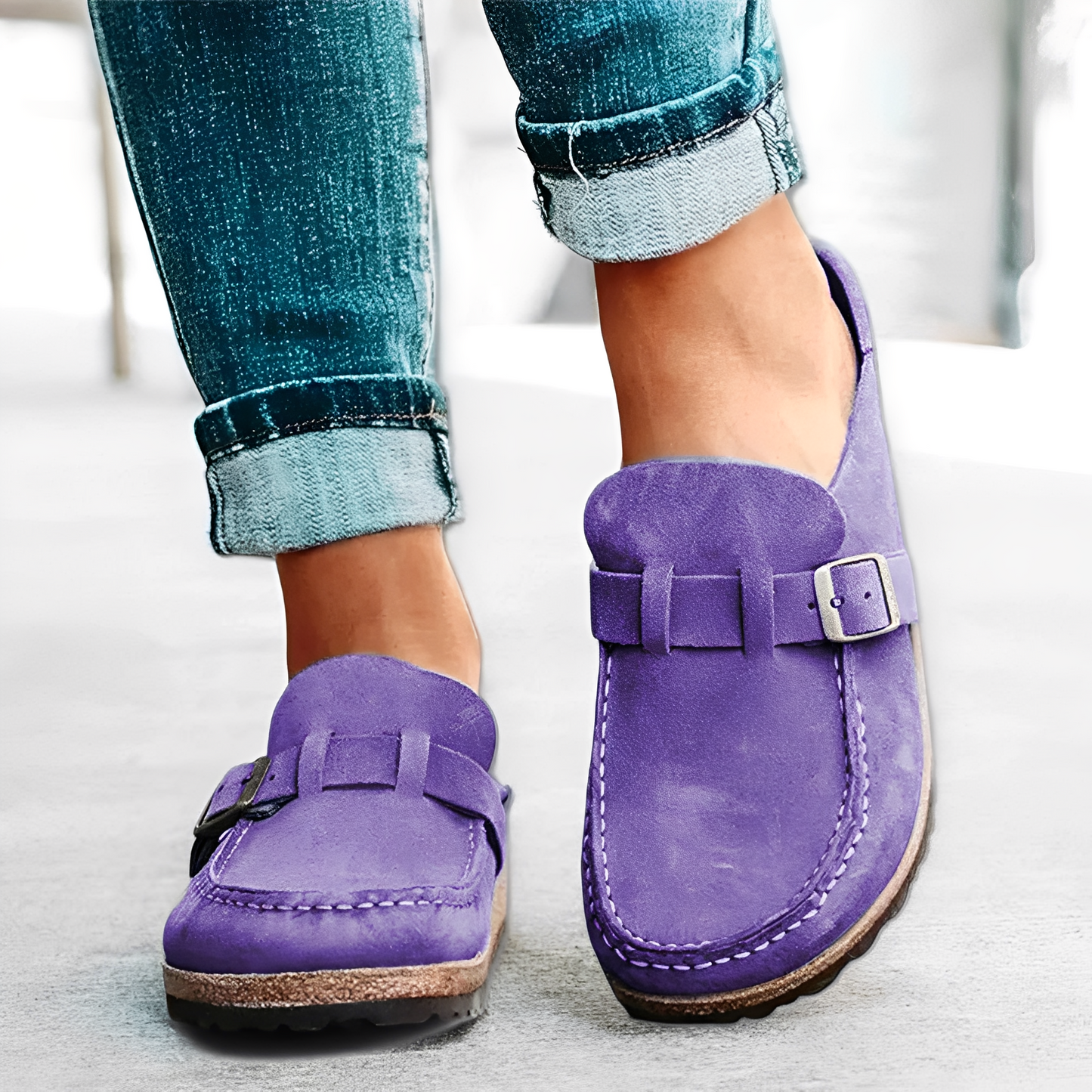 Briana - Bequeme Slip-On-Sandalen mit Schnalle für Damen