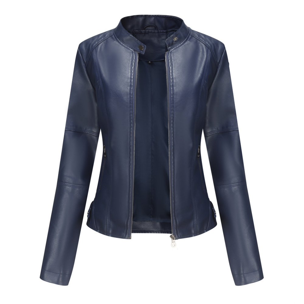 Martha - Stilvolle, schmal geschnittene Lederjacke für Damen