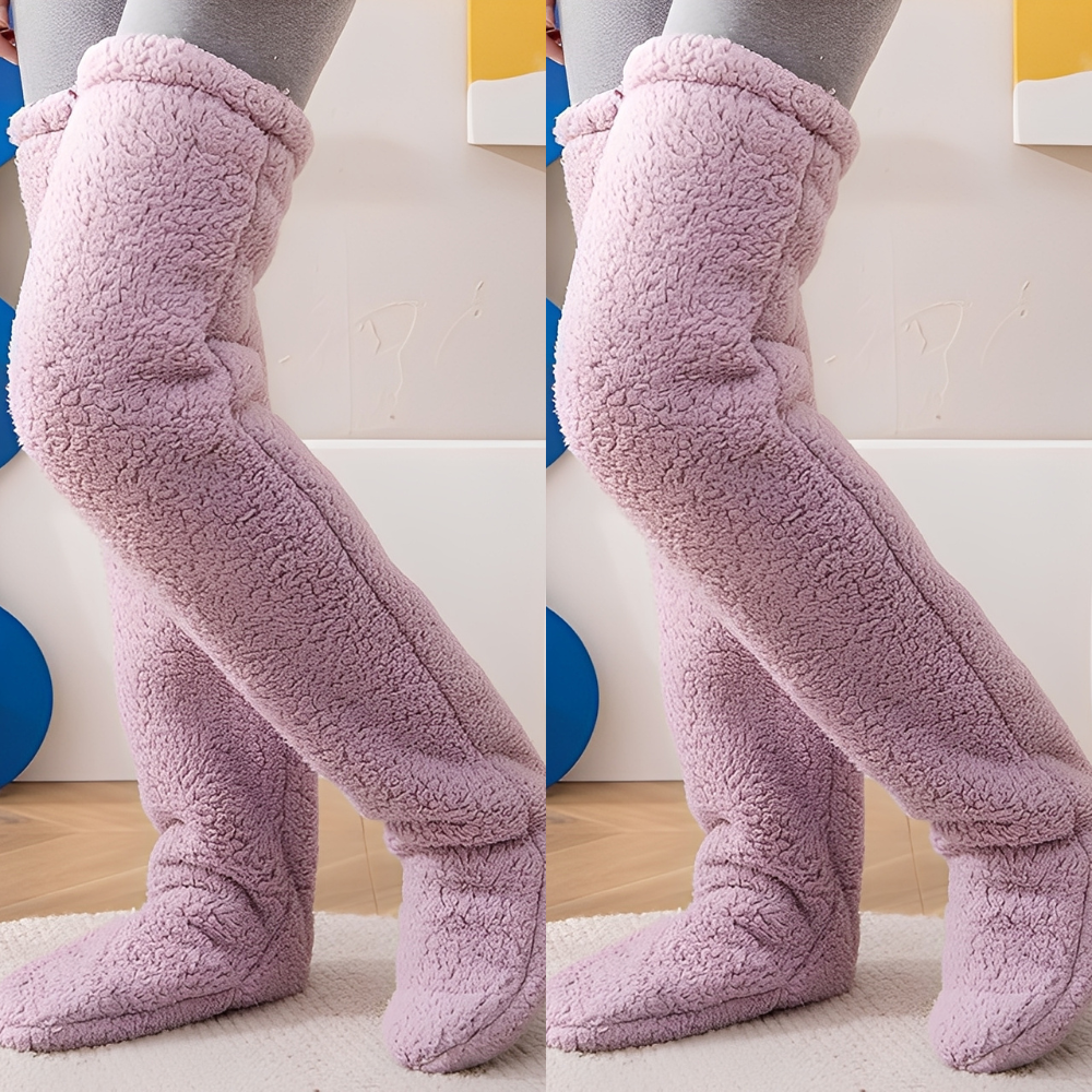 Camellia - Warme, überknielange Wintersocken für Damen