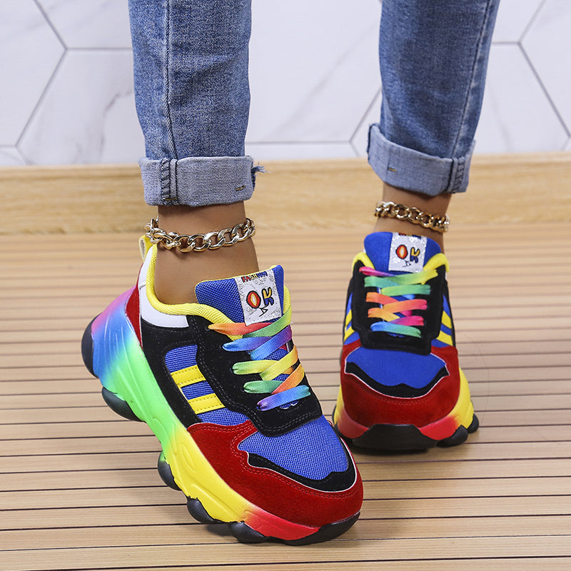 Jolie - Bunte Sneakers mit dicker Sohle für Damen