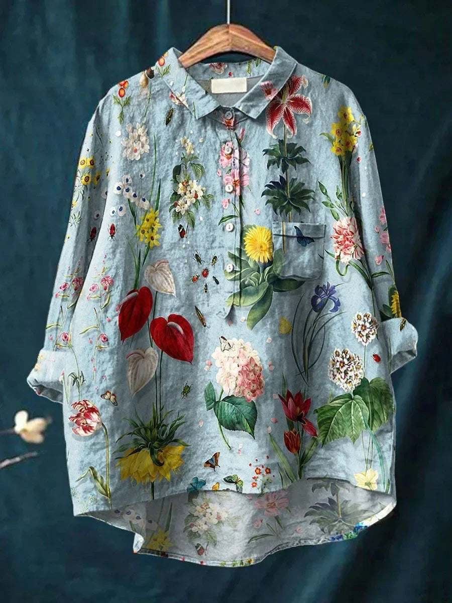 Vera - Stylische Bluse mit lockerem Schnitt und Blumenmuster