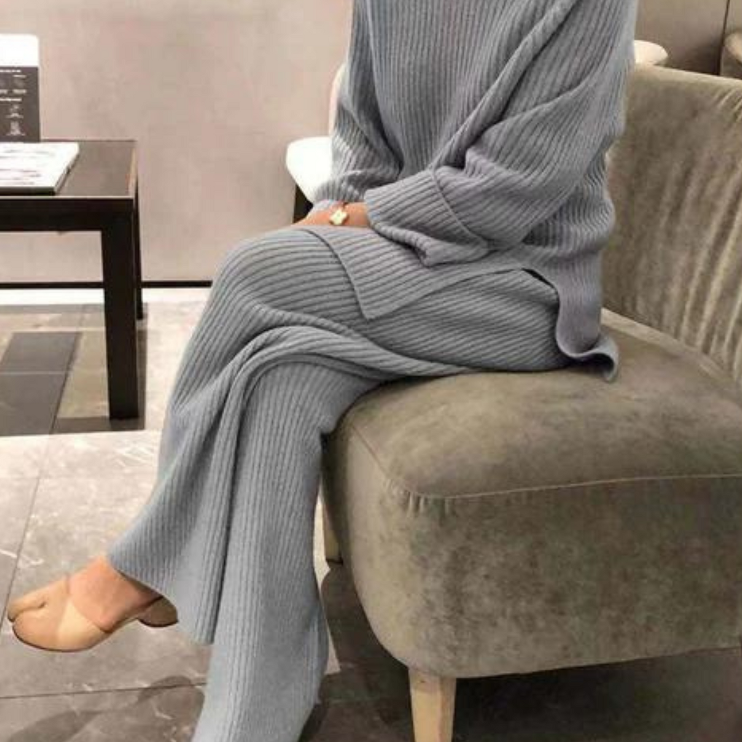 Samantha – Lässiges Strick-Set aus Pullover & Hose