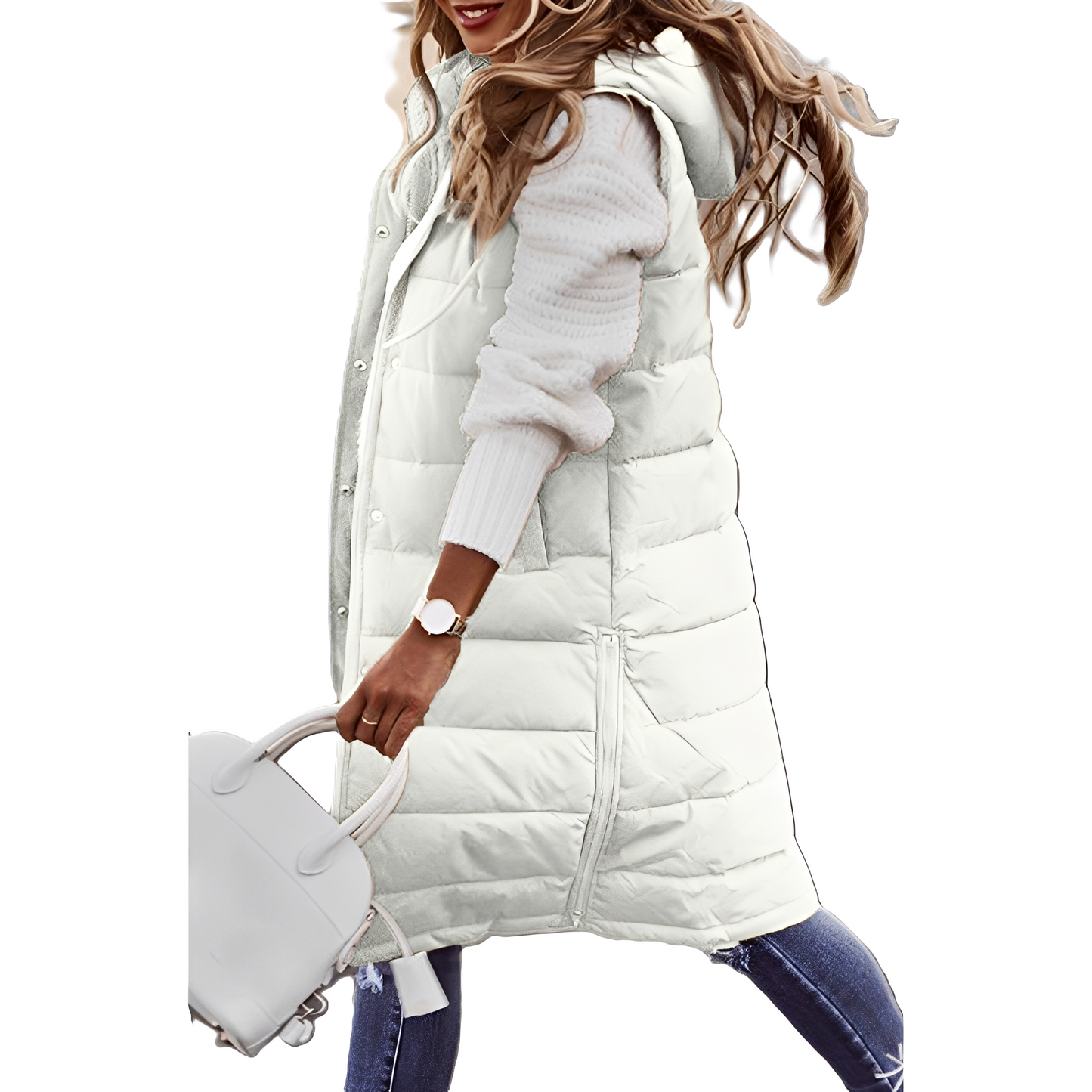 Brenna - Elegante lange Daunenjacke für Damen