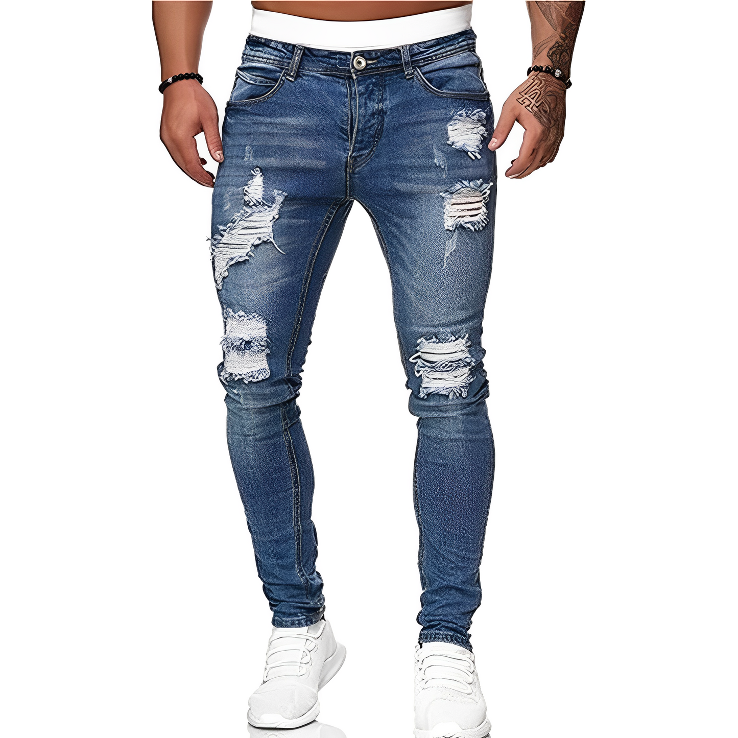 Claud - Slim-Fit-Jeans mit Rissen für Herren