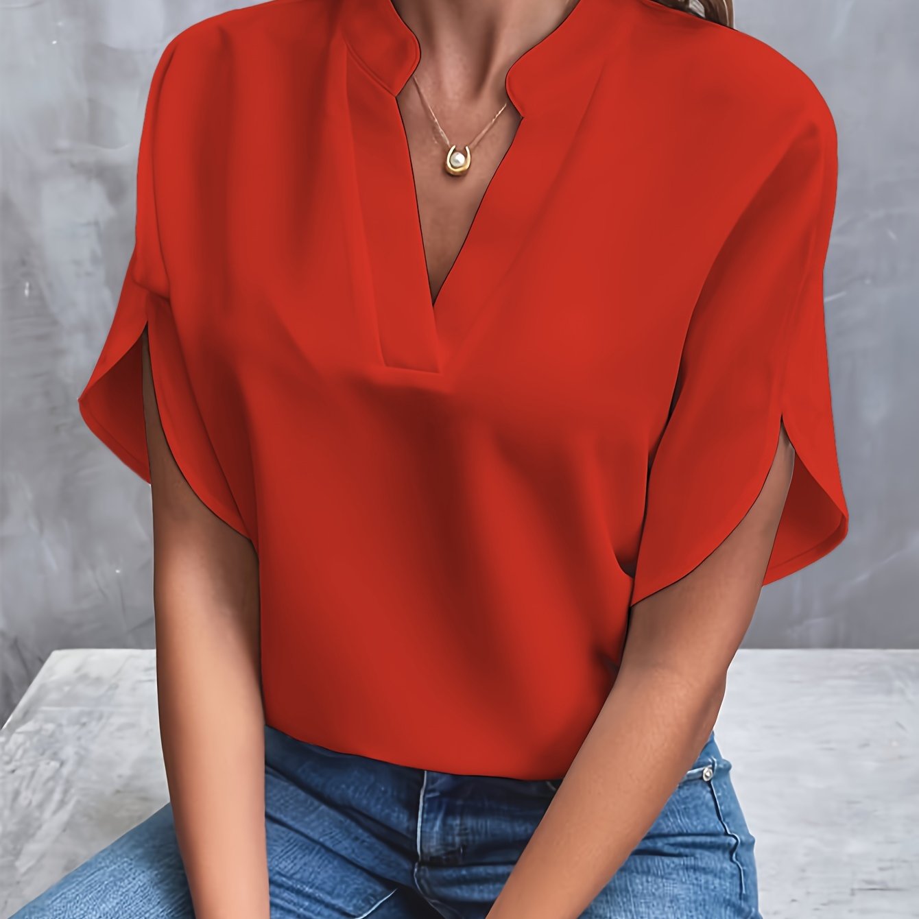 Billie – Zeitlose Bluse mit V-Ausschnitt