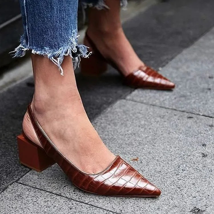 Caroline - Bequeme Slingback-Absatzschuhe für Damen
