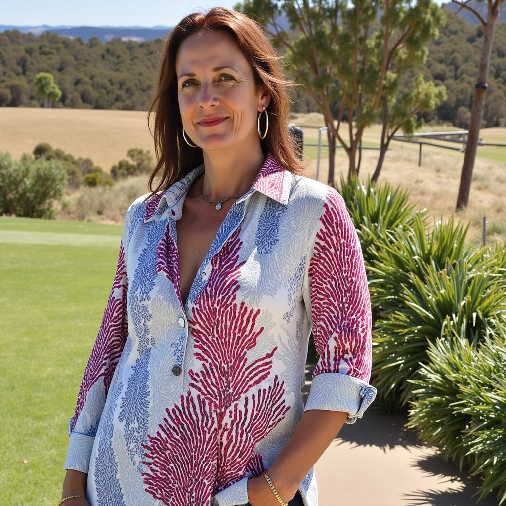 Joanna - Vintage-Bluse mit Blumenmuster
