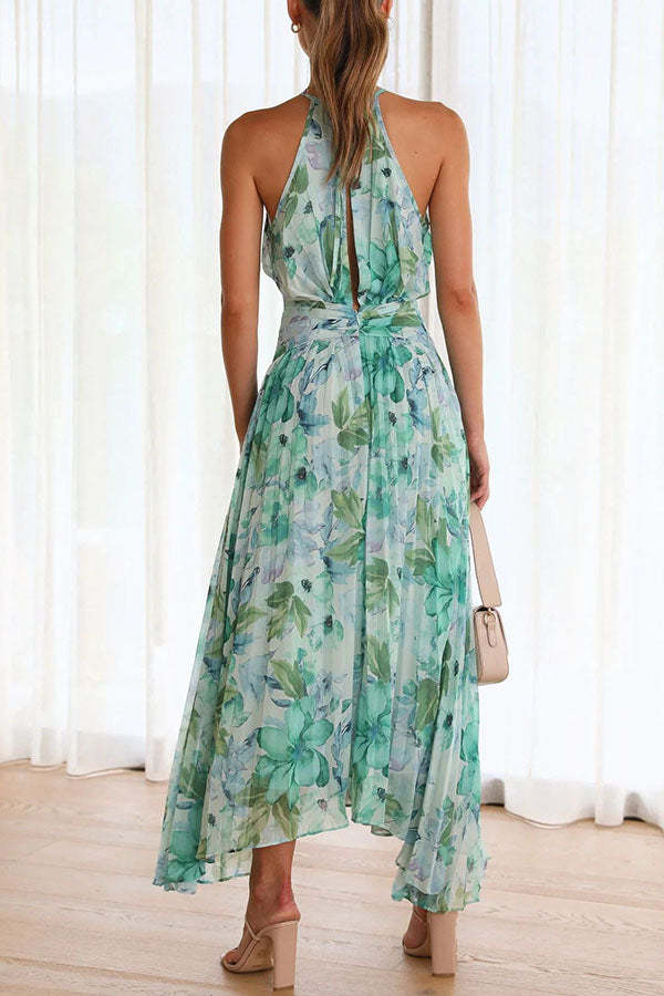 Jinora - Vielfältiges knielanges Kleid mit Blumenmuster
