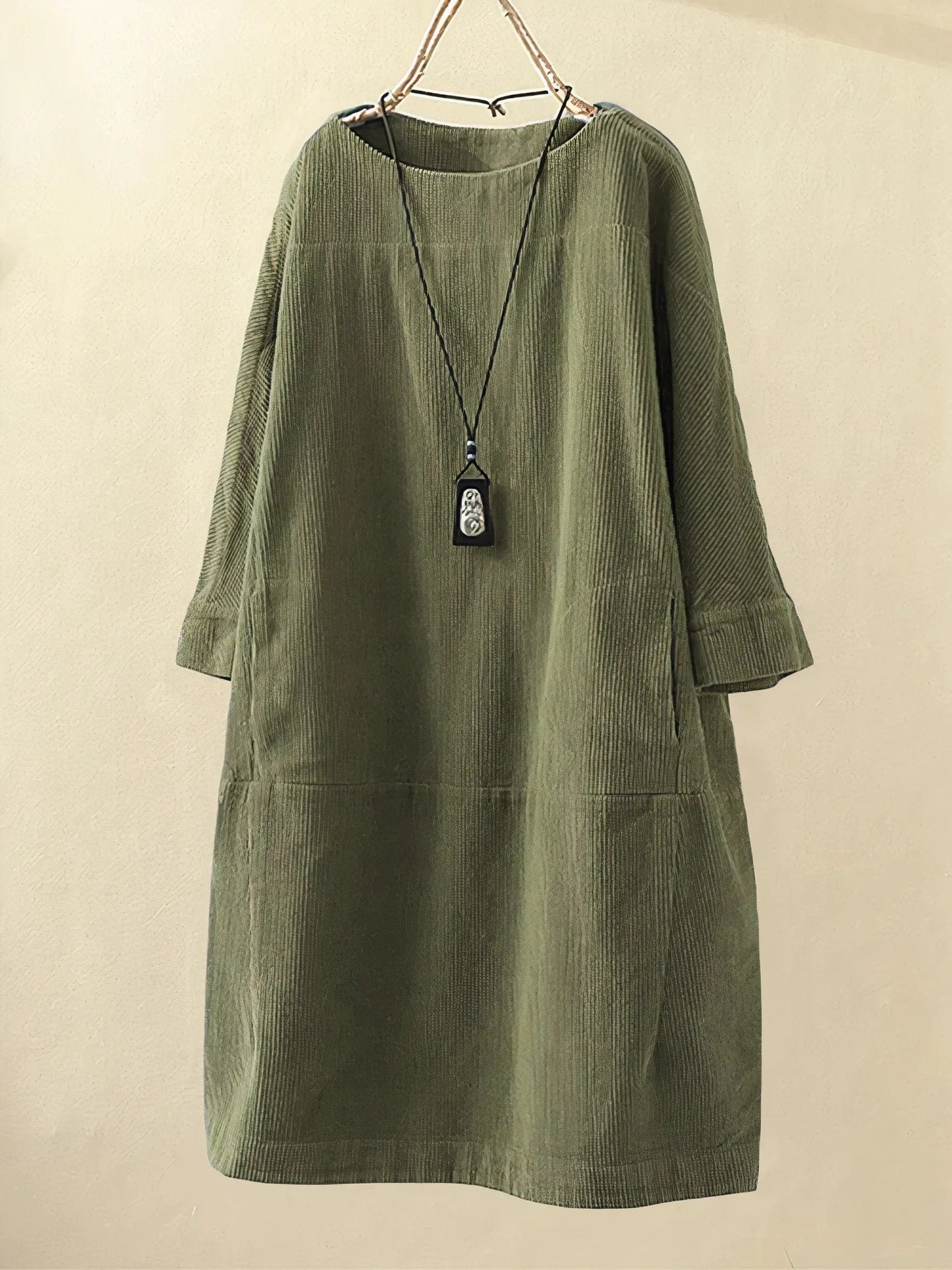 Emily – Lässiges Cord-Kleid im Tunika-Stil