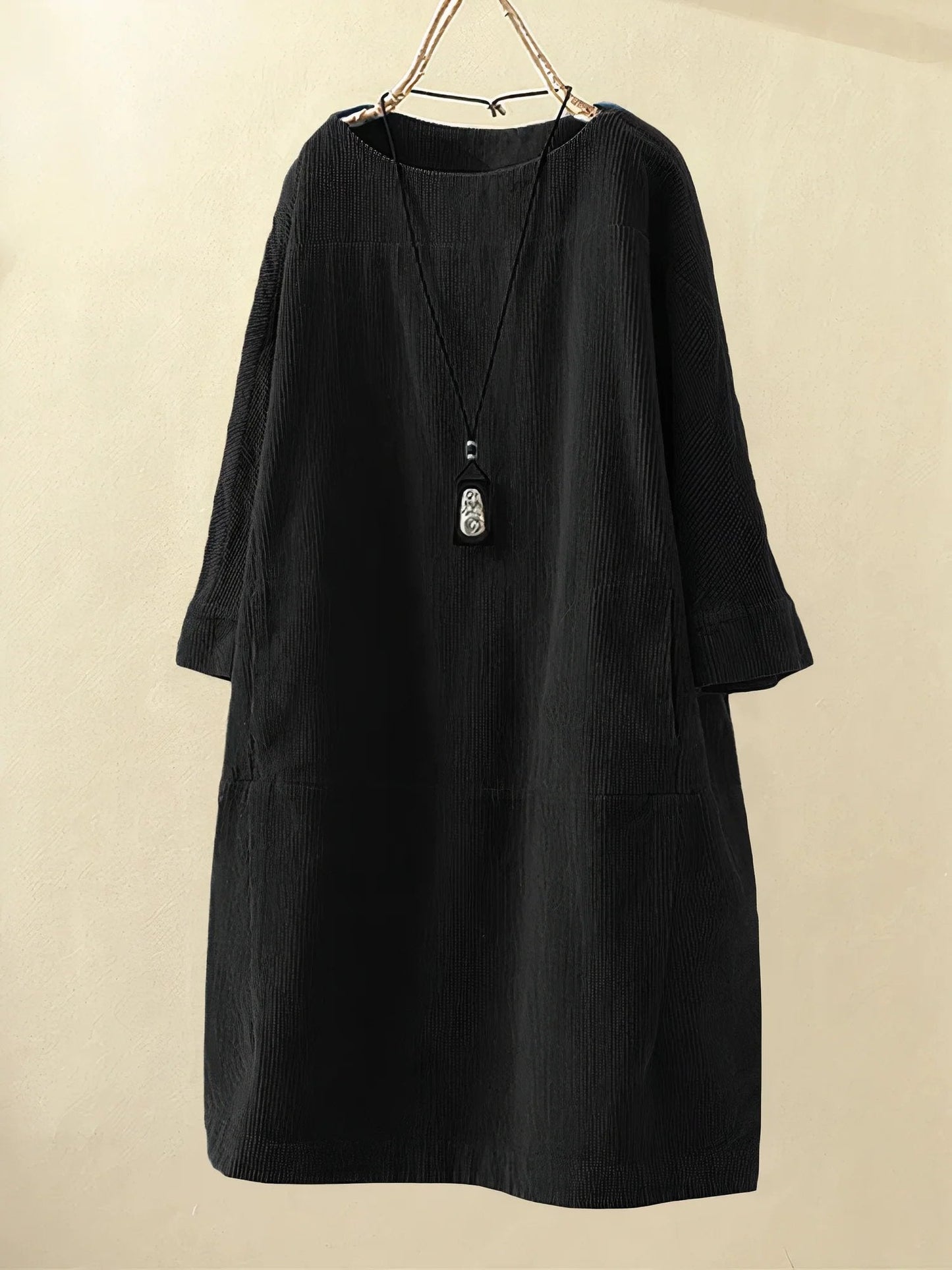 Emily – Lässiges Cord-Kleid im Tunika-Stil