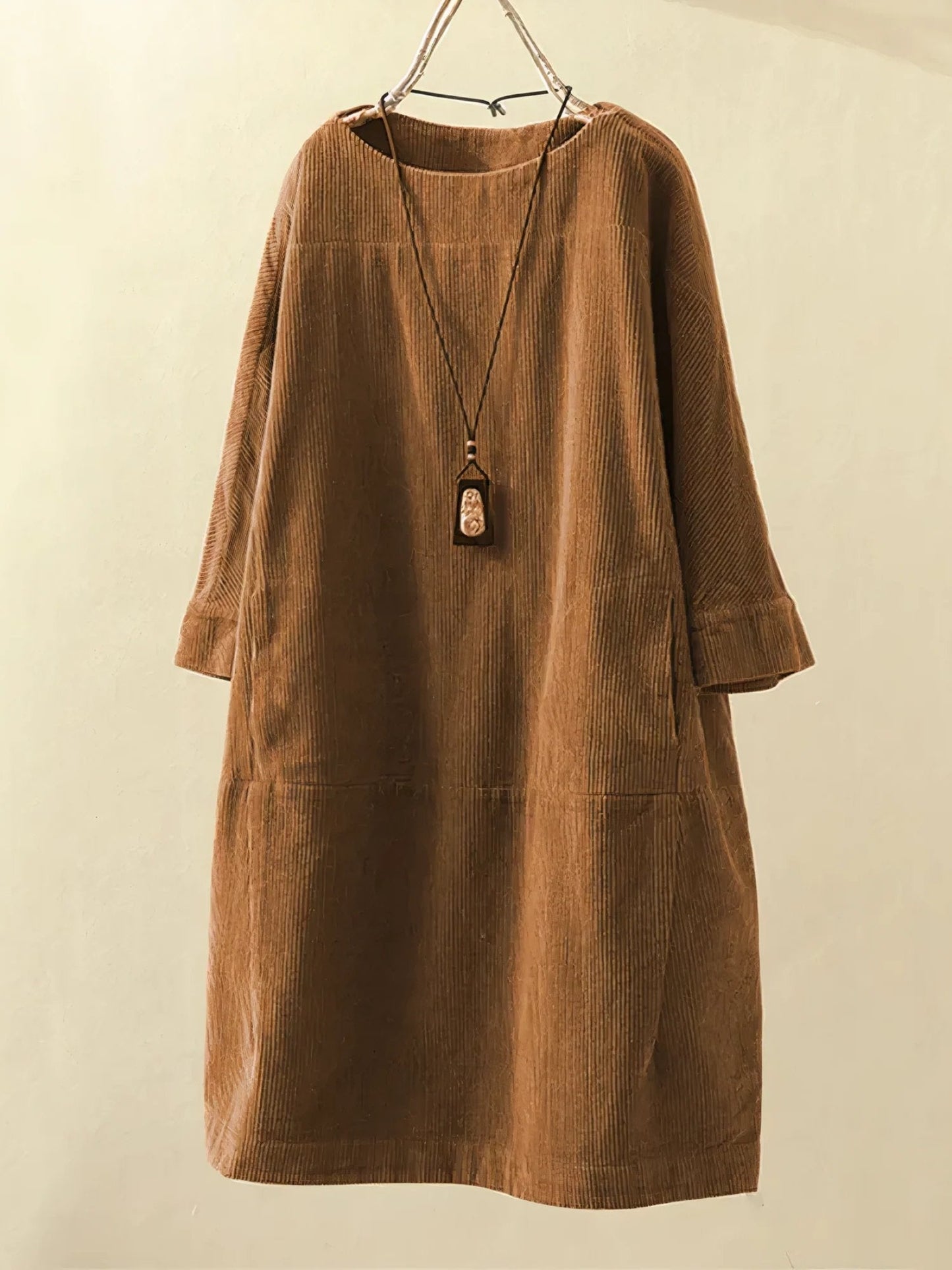 Emily – Lässiges Cord-Kleid im Tunika-Stil