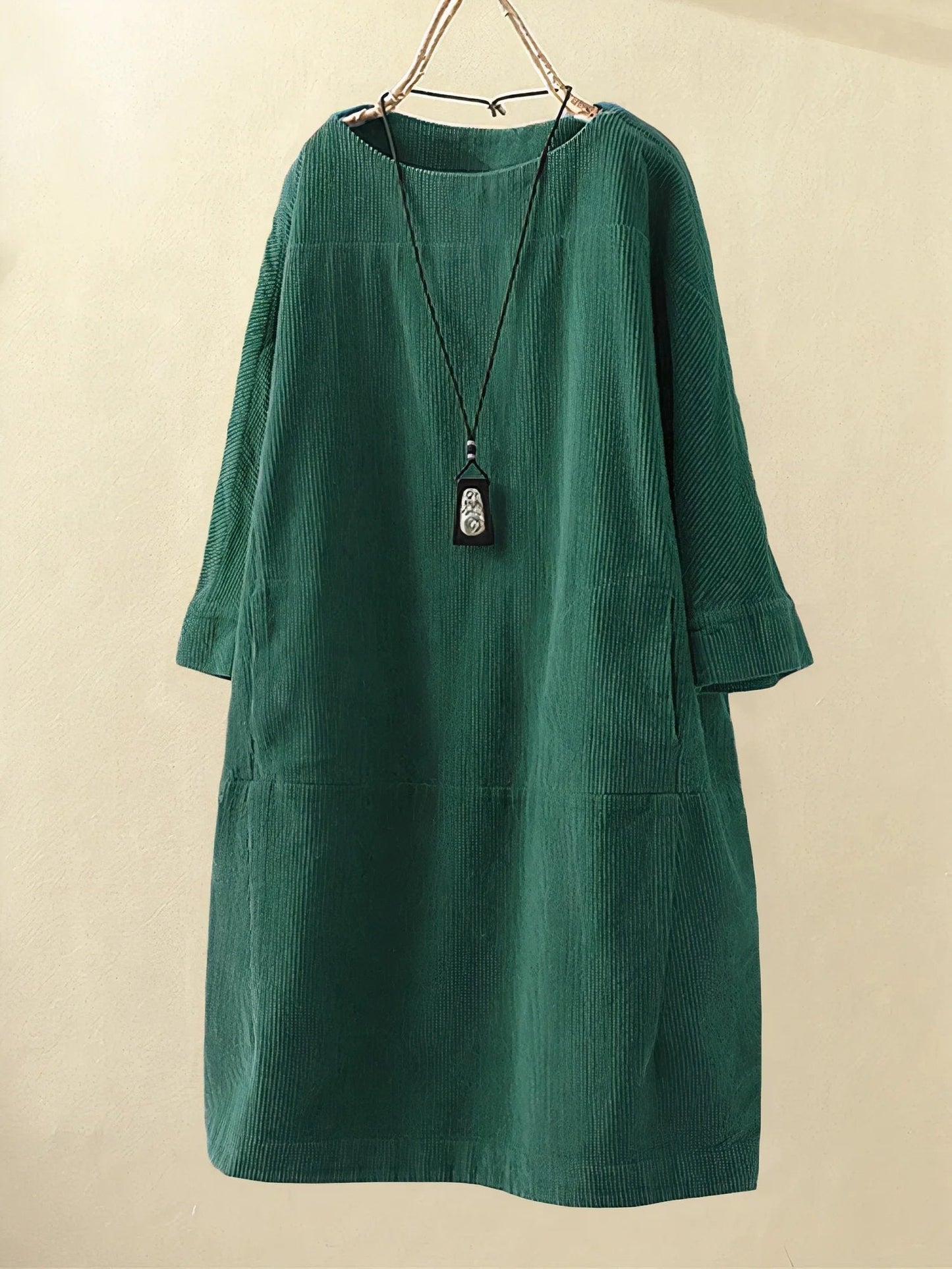 Emily – Lässiges Cord-Kleid im Tunika-Stil