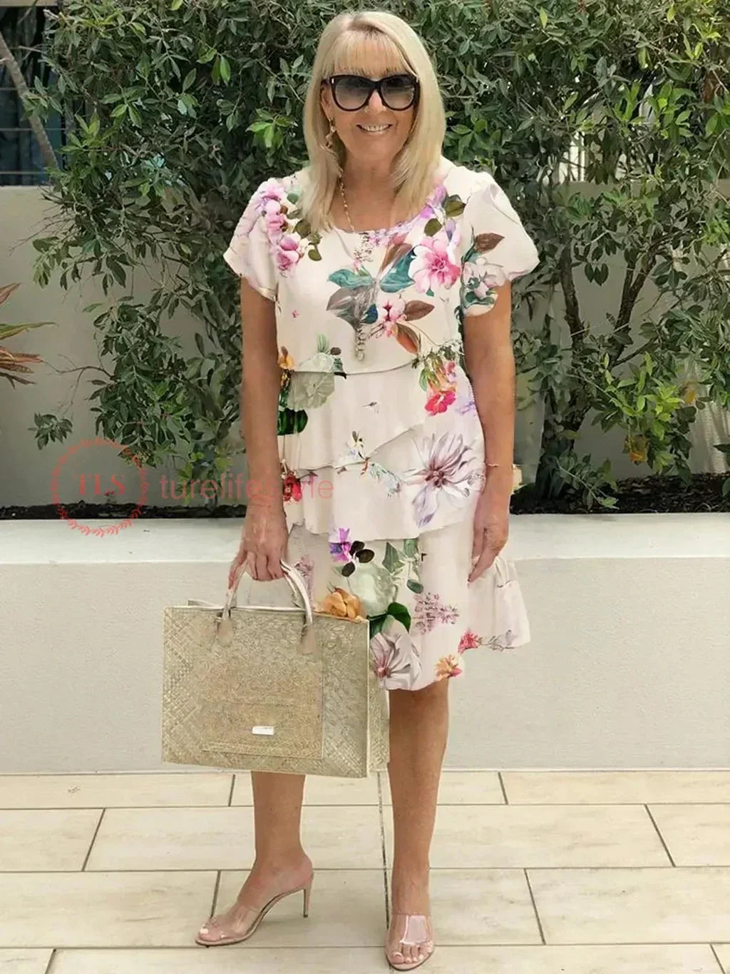 Cersei - Blumen-Minikleid mit Volants Leicht & Weiblich