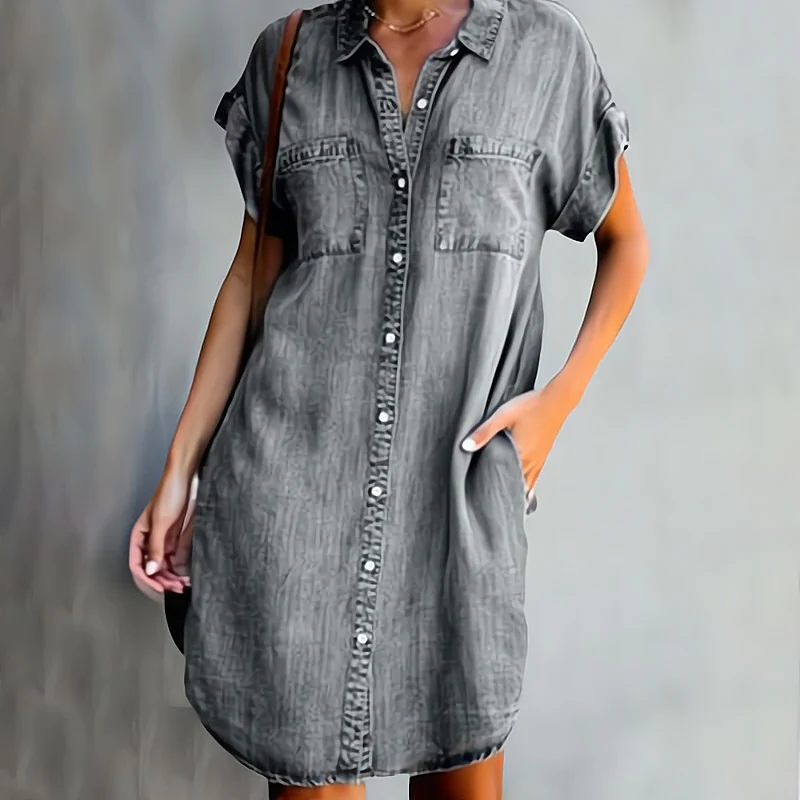 Delight – Lässiges Jeanskleid mit Knopfleiste
