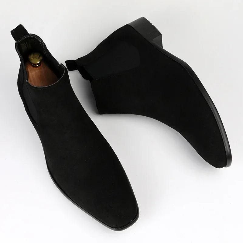 George – Herren Chelsea Stiefel im Wildleder-Look