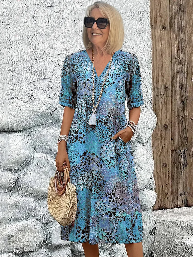 Harper – Elegantes Midikleid mit Blumenmuster