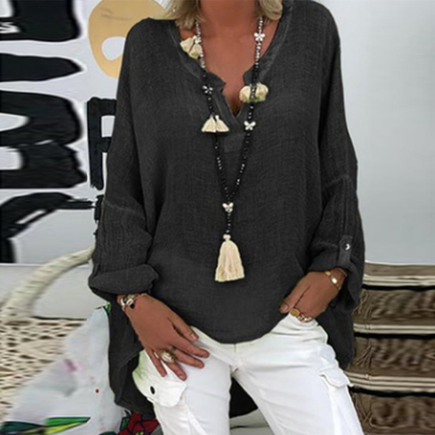 Mia – Stylische Leinenbluse