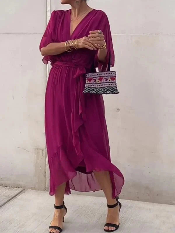 Amara – Bedrucktes, ärmelloses Maxikleid
