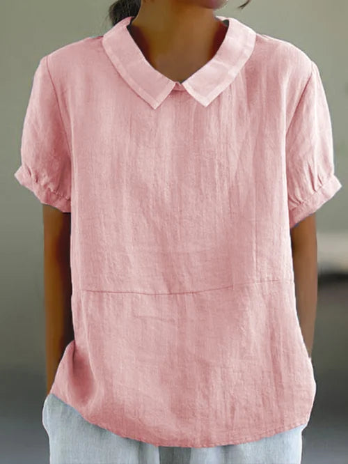 Amalie - Locker Geschnittene Bluse mit Kragen