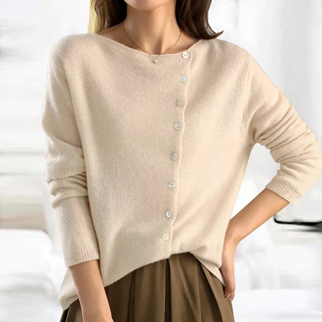Florence - Stilvolle Strickjacke mit Knopfleiste