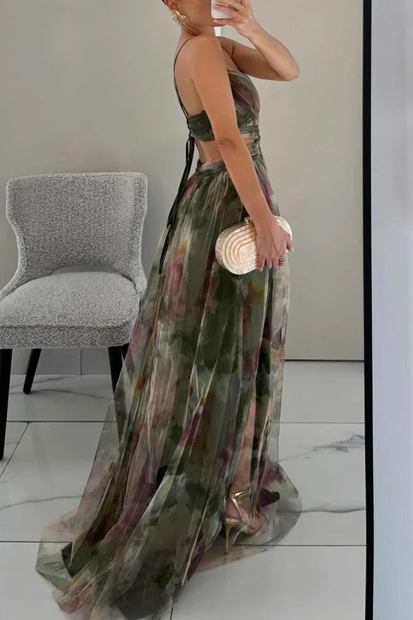 Brienne - Elegantes Damen-Maxikleid, Mehrlagig