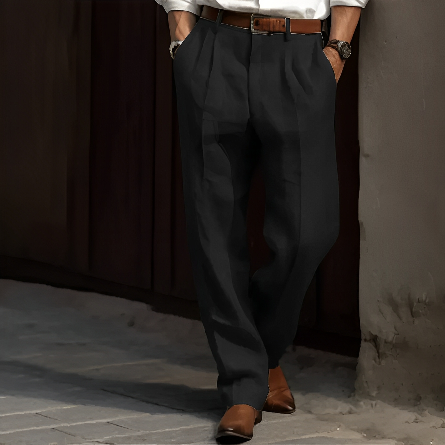 Zaiden - Retro-Hose mit geradem Bein für Herren