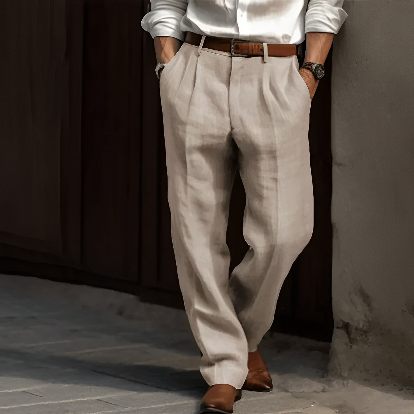 Zaiden - Retro-Hose mit geradem Bein für Herren
