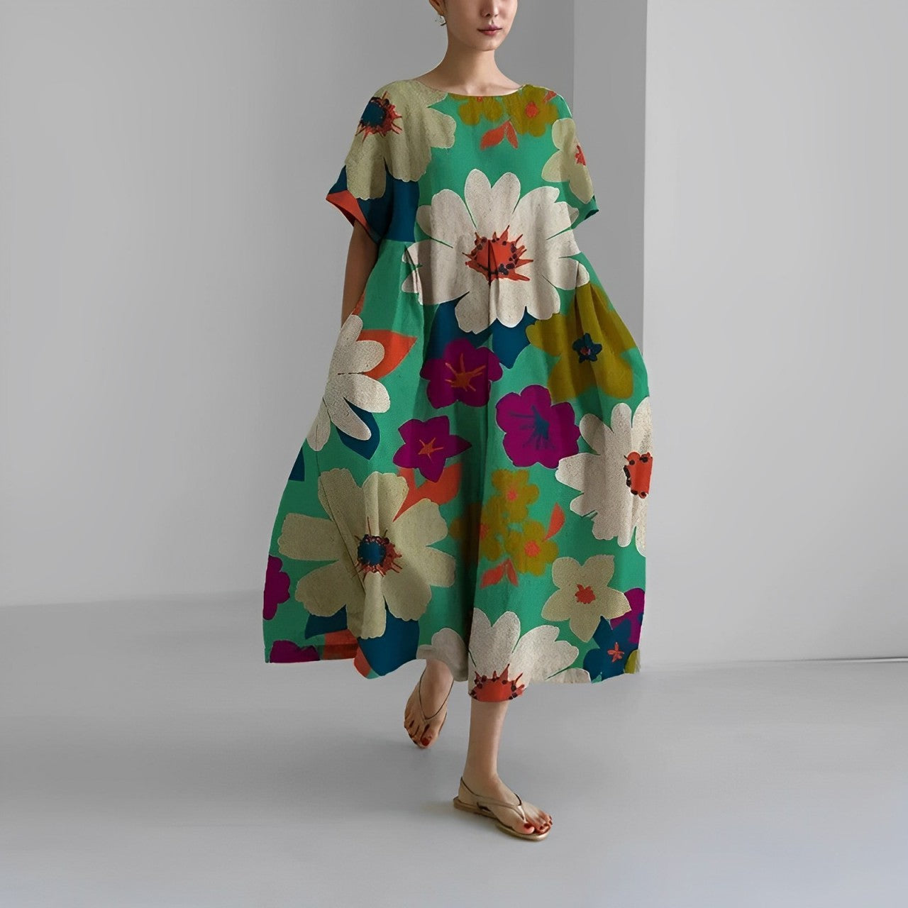 Chenoa - Damenkleid mit Blumen, Gemütlich & Sommerlich