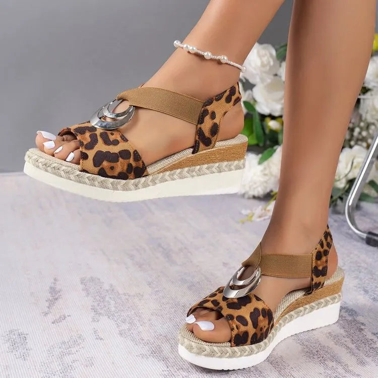 Emilia - Damen Peep-Toe Keilsandalen