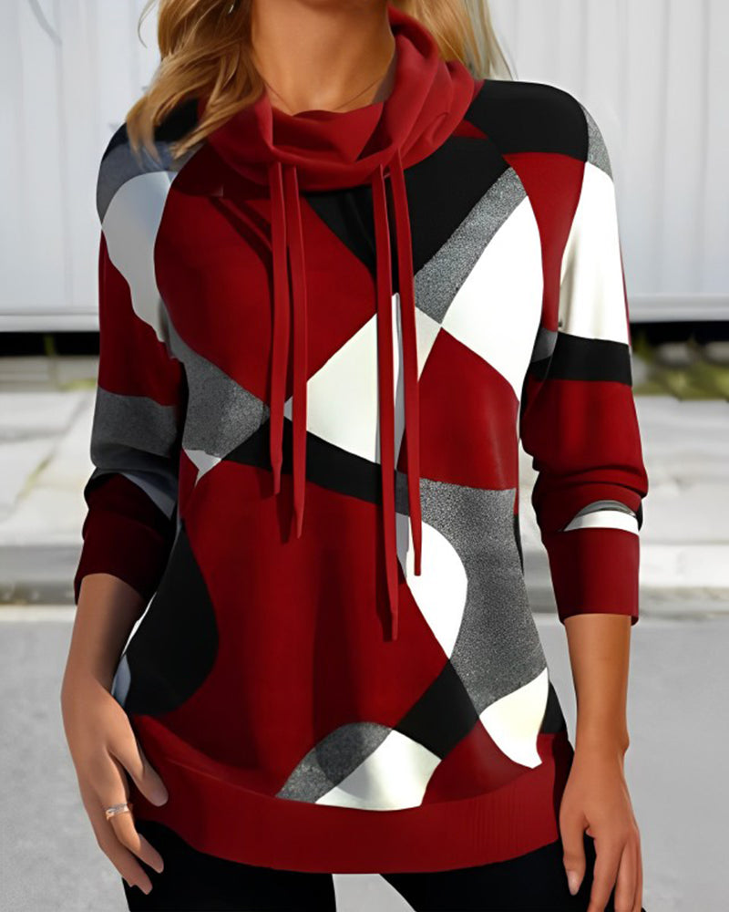 Gabrielle - Lässiges Hoodie-Oberteil mit Farbblock-Design für Damen