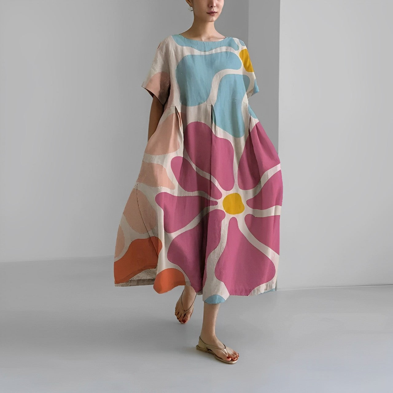 Chenoa - Damenkleid mit Blumen, Gemütlich & Sommerlich