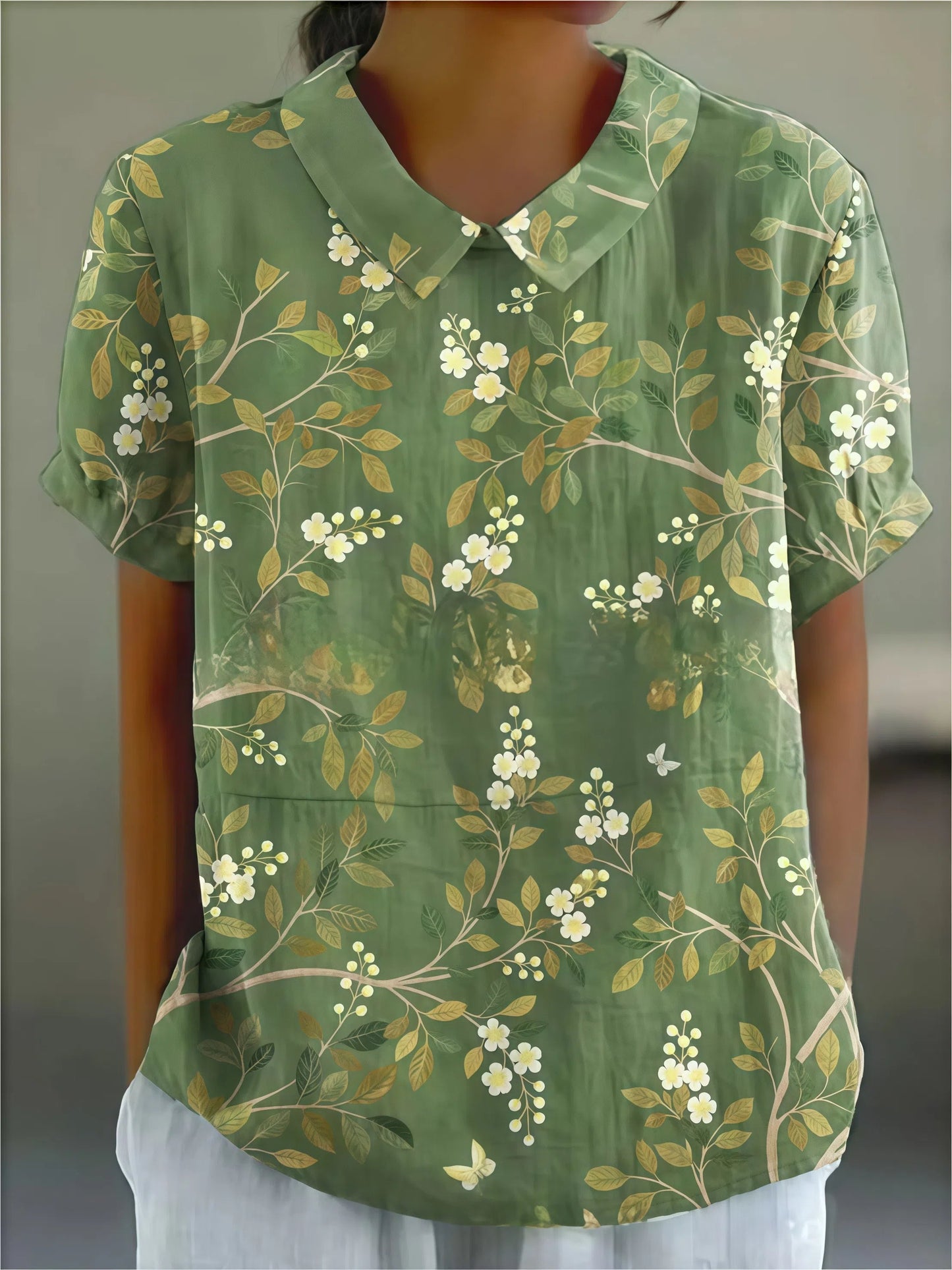 Alejandra - Lockeres Hemd mit Blumenmuster
