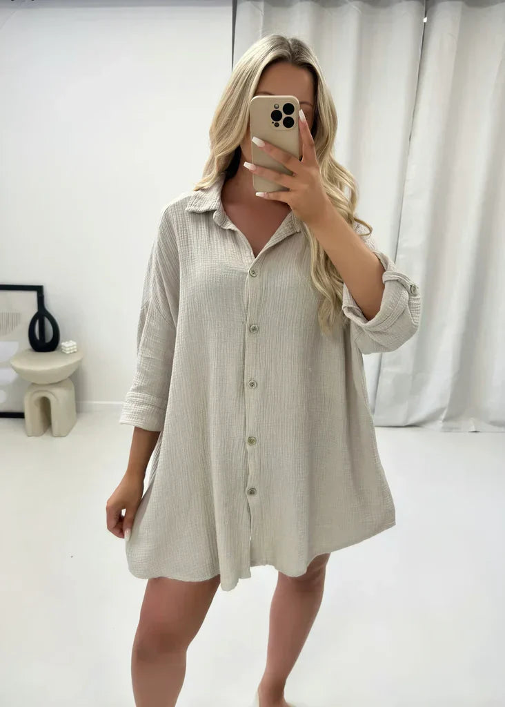 Giada – Bestickter Oversize-Kimono