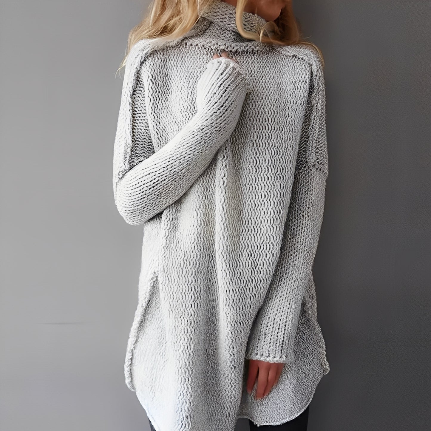 Coreen - Lässiger, locker geschnittener Rollkragenpullover für Damen