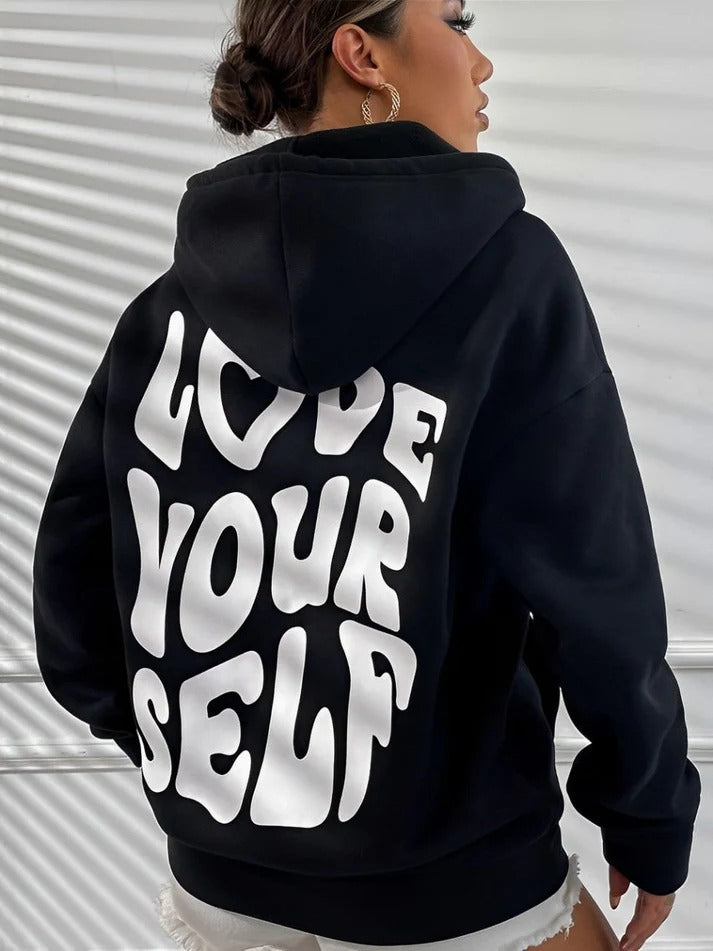 Gisselle - Stilvoller, lockerer Hoodie mit Print für Damen