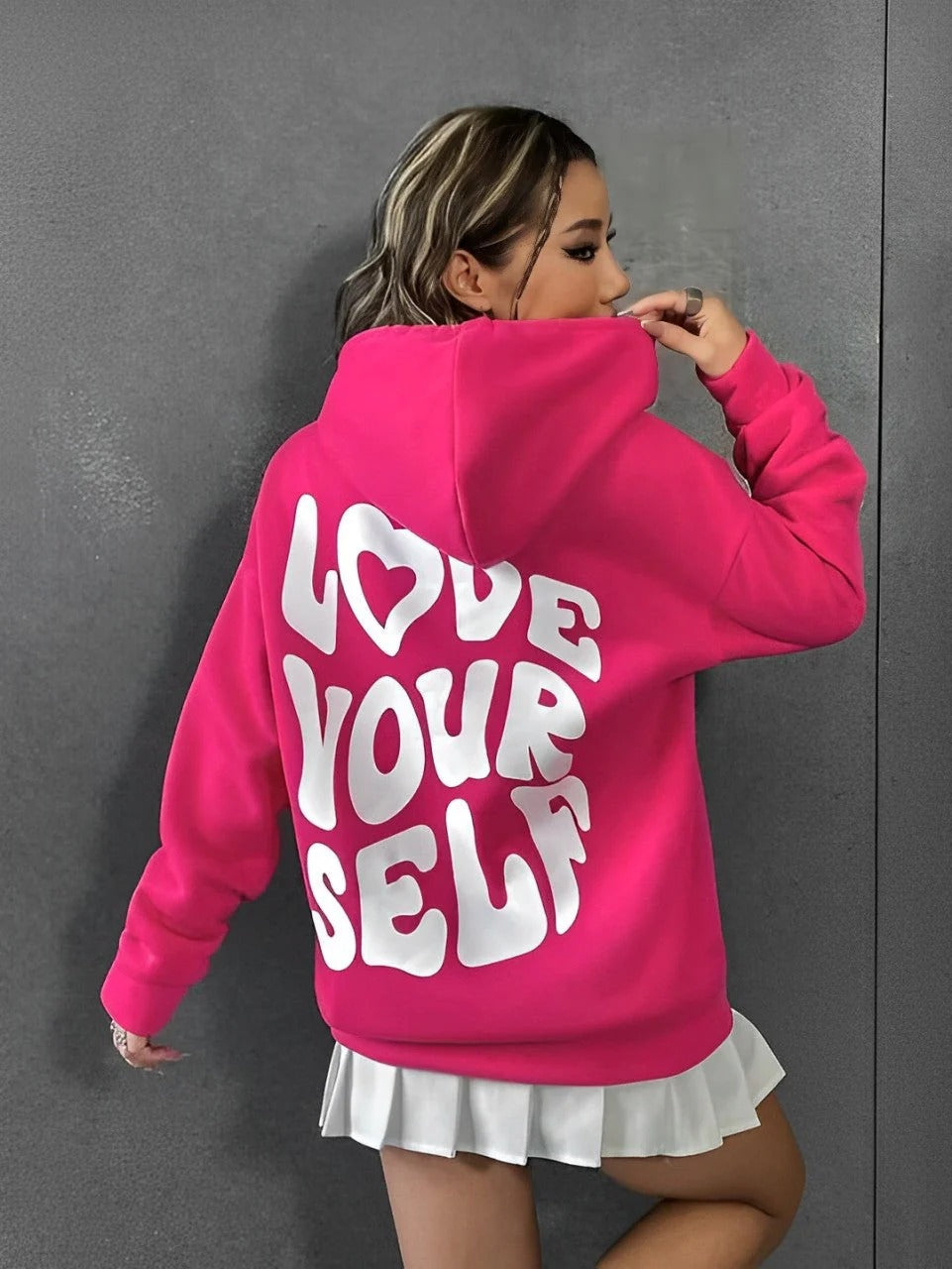 Gisselle - Stilvoller, lockerer Hoodie mit Print für Damen