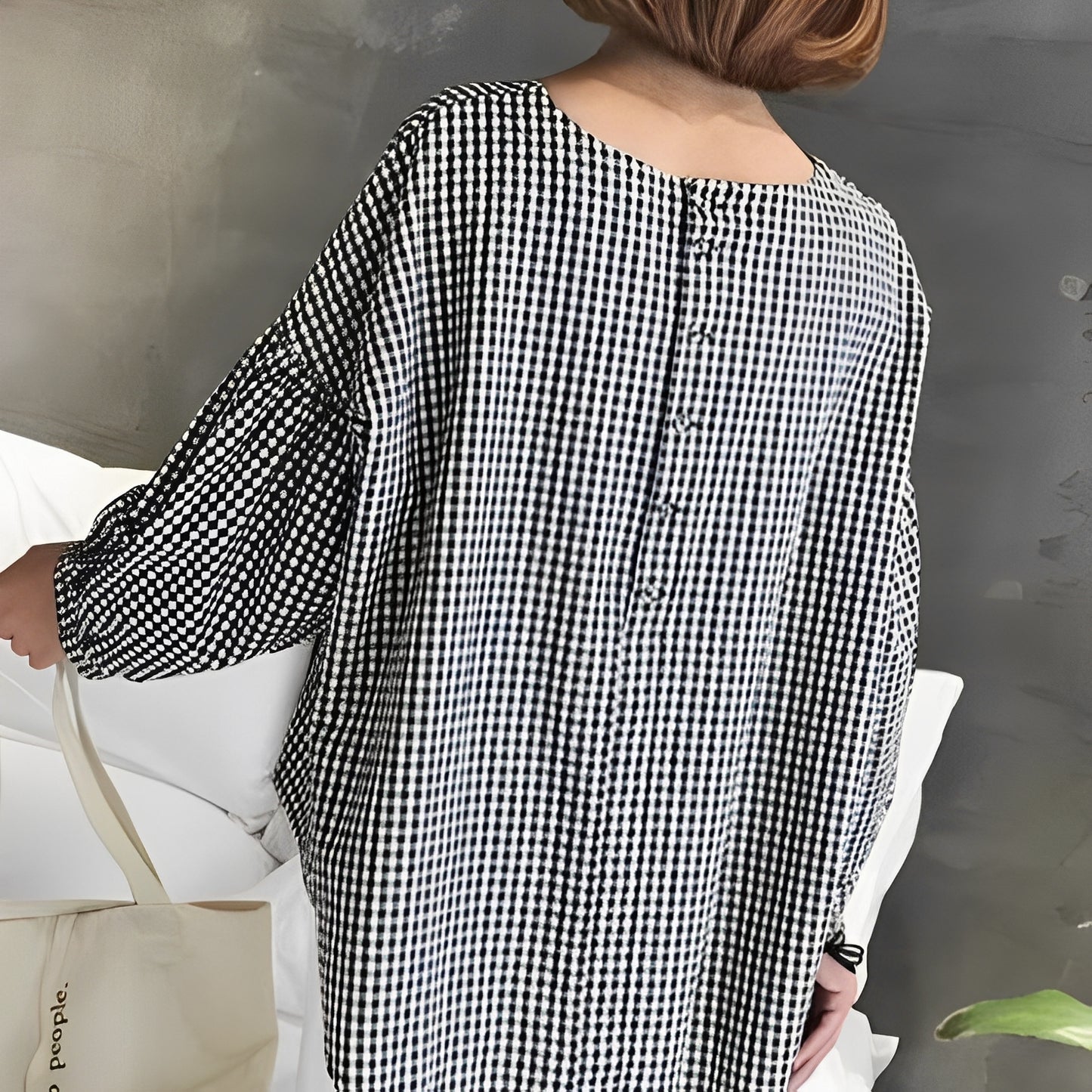 Tahlia - Lässiges Karohemd mit asymmetrischem Design für Damen